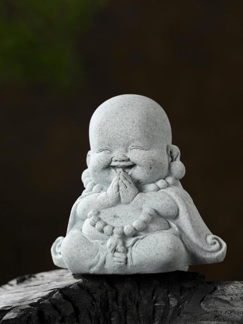Minimalist Sandstone Prayer Buddha Statue - Picture 5 of 6